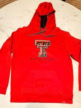 Fanatics Texas Tech Red Raiders Red Hoodie Sweatshirt Size M NCAA College Unisex